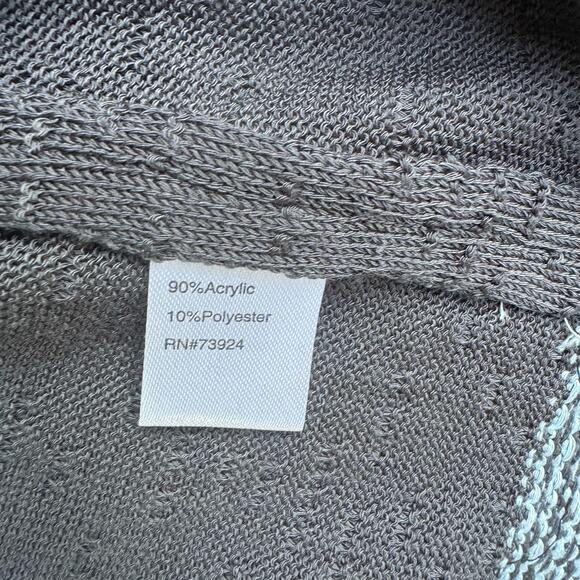 Ming Wang Cardigan Sweater Knit Geometric Patchwork Art to Wear Size Small - Picture 8 of 8